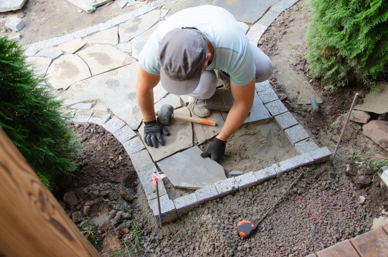 Local Flagstone Install Service pros at work